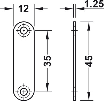 자석 캐치, 풀 3,0–4,0/4,0–5,0 kg, 스크류 고정용, 사각형