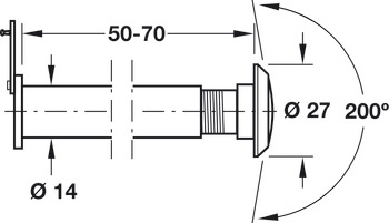 도어 뷰어, 최대 도어 두께 80 mm